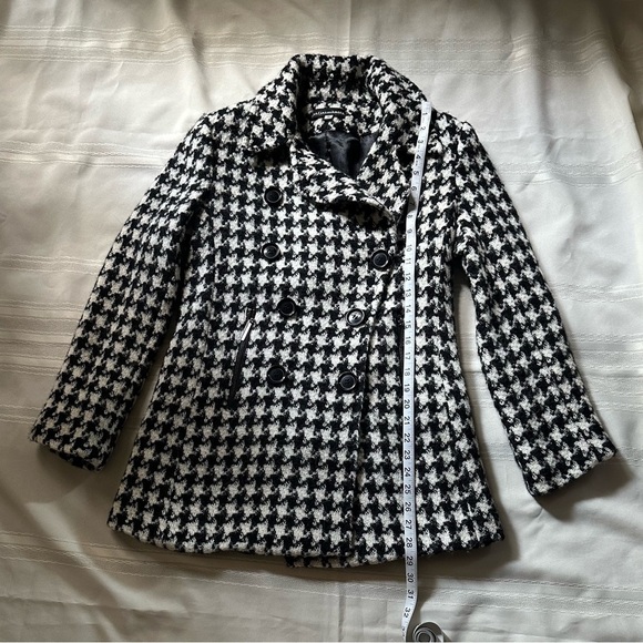 Sofia Cashmere Black and White Houndstooth Trench Coat - Picture 10 of 16